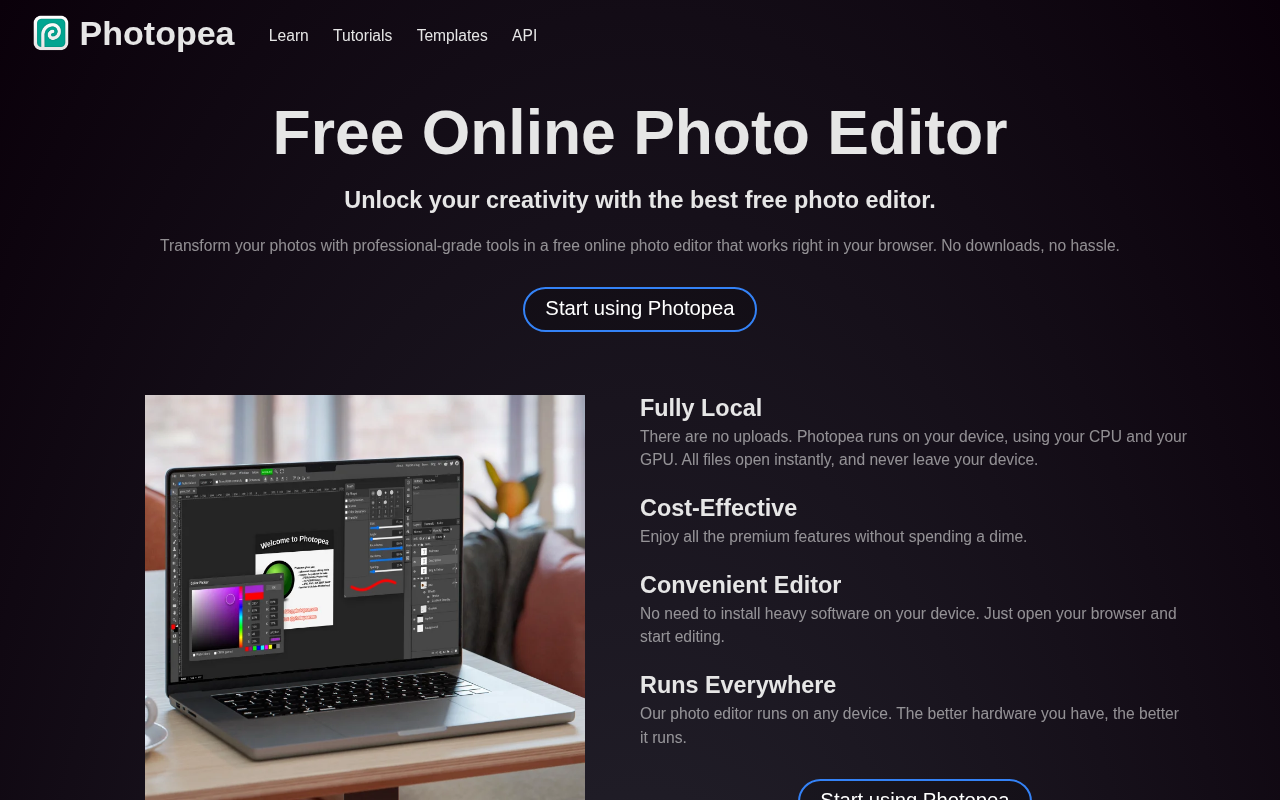 Photopea live screenshot